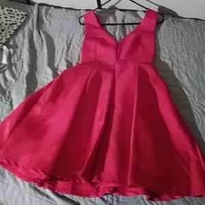 Red zip up hot and delicious dress